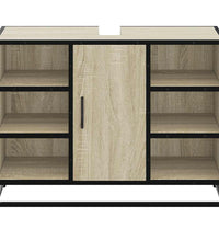 Waschbeckenunterschrank Sonoma-Eiche 80x33x60 cm Holzwerkstoff