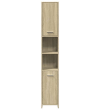 Badezimmerschrank Sonoma-Eiche 30x30x183,5 cm Holzwerkstoff