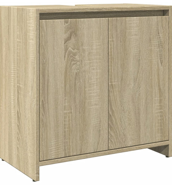 Waschbeckenunterschrank Sonoma-Eiche 60x33x60 cm Holzwerkstoff