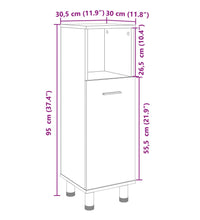 Badschrank Sonoma-Eiche 30,5x30x95 cm Holzwerkstoff