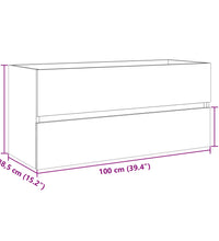 Waschbeckenschrank Sonoma-Eiche 100x38,5x45 cm Holzwerkstoff