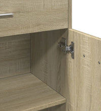 Badezimmerschrank Sonoma-Eiche 60x33x80 cm Holzwerkstoff