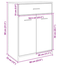 Badezimmerschrank Sonoma-Eiche 60x33x80 cm Holzwerkstoff