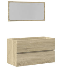 Badschrank mit Spiegel Sonoma-Eiche 80x38,5x45 cm