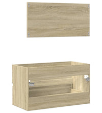 Badschrank mit Spiegel Sonoma-Eiche 80x38,5x45 cm