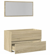 Badschrank mit Spiegel Sonoma-Eiche 80x38,5x45 cm