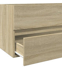 Badschrank mit Spiegel Sonoma-Eiche 80x38,5x45 cm