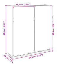 Bad-Spiegelschrank Sonoma-Eiche 64,5x20x66,5 cm Holzwerkstoff