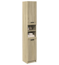 Badschrank Sonoma-Eiche 32x34x188,5 cm Holzwerkstoff