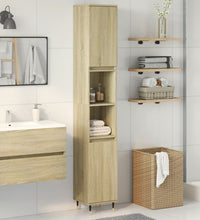 Badschrank Sonoma-Eiche 30x30x190 cm Holzwerkstoff