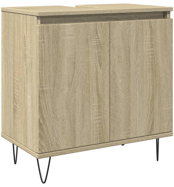 Badschrank Sonoma-Eiche 58x33x60 cm Holzwerkstoff