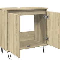 Badschrank Sonoma-Eiche 58x33x60 cm Holzwerkstoff