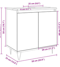 Badschrank Sonoma-Eiche 58x33x60 cm Holzwerkstoff