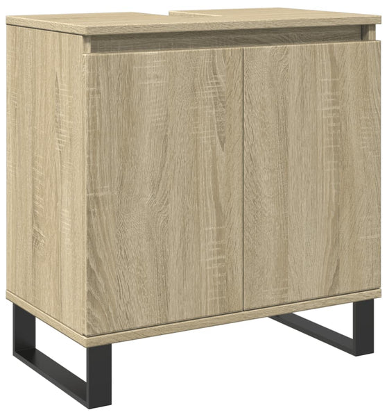 Badschrank Sonoma-Eiche 58x33x60 cm Holzwerkstoff