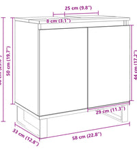 Badschrank Sonoma-Eiche 58x33x60 cm Holzwerkstoff