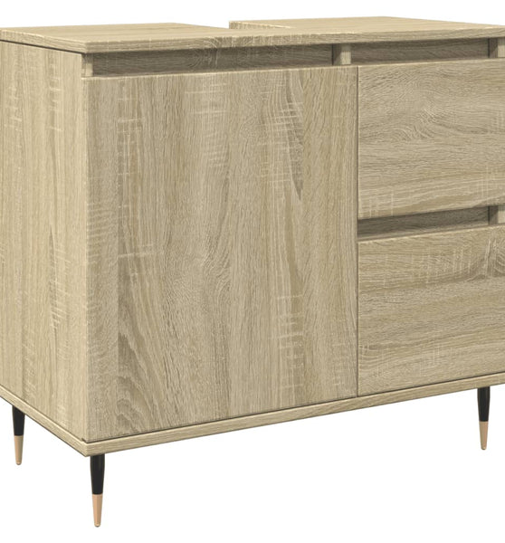 Badschrank Sonoma-Eiche 65x33x60 cm Holzwerkstoff