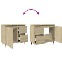 Badschrank Sonoma-Eiche 65x33x60 cm Holzwerkstoff