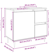 Badschrank Sonoma-Eiche 65x33x60 cm Holzwerkstoff