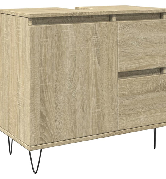 Badschrank Sonoma-Eiche 65x33x60 cm Holzwerkstoff