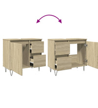 Badschrank Sonoma-Eiche 65x33x60 cm Holzwerkstoff