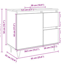 Badschrank Sonoma-Eiche 65x33x60 cm Holzwerkstoff