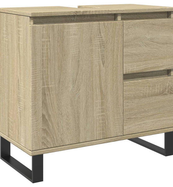 Badschrank Sonoma-Eiche 65x33x60 cm Holzwerkstoff