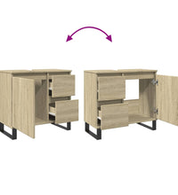 Badschrank Sonoma-Eiche 65x33x60 cm Holzwerkstoff