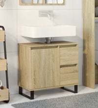 Badschrank Sonoma-Eiche 65x33x60 cm Holzwerkstoff