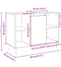 Badschrank Sonoma-Eiche 80x33x60 cm Holzwerkstoff