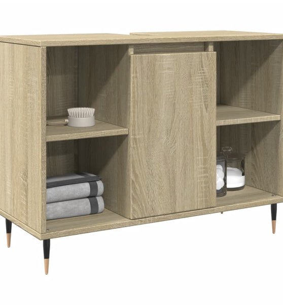 Badschrank Sonoma-Eiche 80x33x60 cm Holzwerkstoff