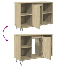 Badschrank Sonoma-Eiche 80x33x60 cm Holzwerkstoff