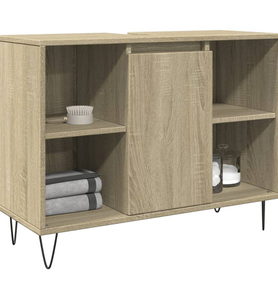 Badschrank Sonoma-Eiche 80x33x60 cm Holzwerkstoff