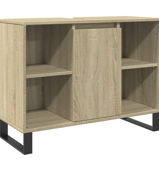 Badschrank Sonoma-Eiche 80x33x60 cm Holzwerkstoff