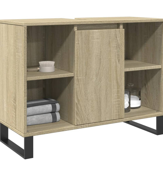 Badschrank Sonoma-Eiche 80x33x60 cm Holzwerkstoff