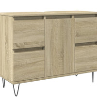 Badschrank Sonoma-Eiche 80x33x60 cm Holzwerkstoff