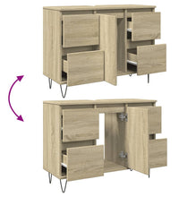 Badschrank Sonoma-Eiche 80x33x60 cm Holzwerkstoff