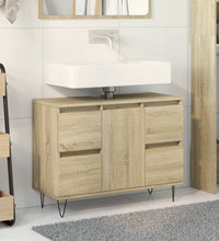 Badschrank Sonoma-Eiche 80x33x60 cm Holzwerkstoff