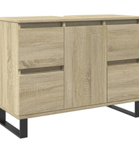 Badschrank Sonoma-Eiche 80x33x60 cm Holzwerkstoff