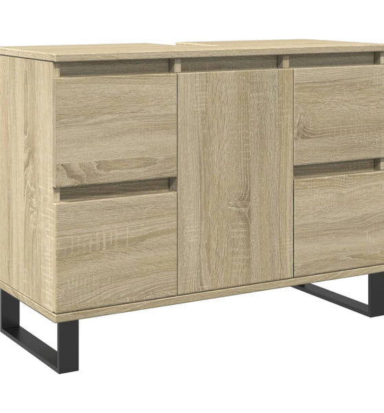 Badschrank Sonoma-Eiche 80x33x60 cm Holzwerkstoff