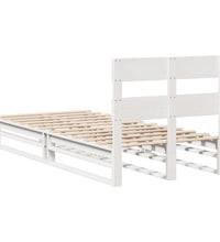 Massivholzbett ohne Matratze Weiß 90x200 cm Kiefernholz
