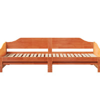 Tagesbett Ausziehbar Wachsbraun 80x200 cm Massivholz Kiefer