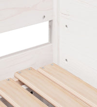 Tagesbett Ausziehbar Weiß 90x190 cm Massivholz Kiefer