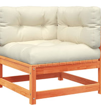 6-tlg. Garten-Sofagarnitur mit Kissen Wachsbraun Kiefernholz