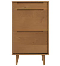 Schuhschrank MOLDE Braun 59,5x35x103 cm Massivholz Kiefer