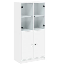 Highboard mit Türen Weiß 68x37x142 cm Holzwerkstoff