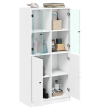 Highboard mit Türen Weiß 68x37x142 cm Holzwerkstoff