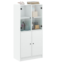 Highboard mit Türen Weiß 68x37x142 cm Holzwerkstoff