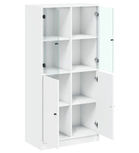 Highboard mit Türen Weiß 68x37x142 cm Holzwerkstoff