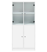 Highboard mit Türen Weiß 68x37x142 cm Holzwerkstoff