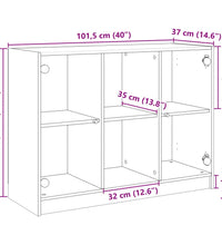 Sideboard Weiß 101,5x37x75,5 cm Holzwerkstoff